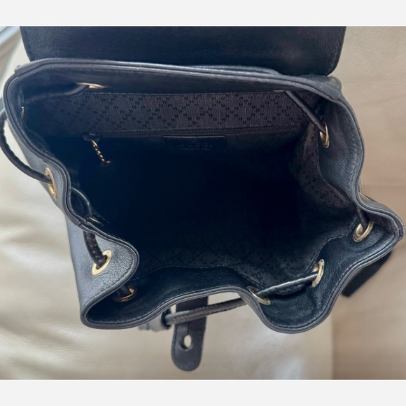 Authenticated Vintage Gucci Leather Bamboo Flap Drawstring Mini Backpack, COA - Picture 9 of 15